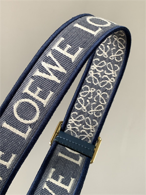 L0ew* anagram strap in jacquard and calfskin