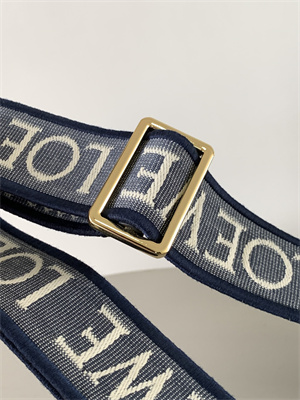 L0ew* anagram strap in jacquard and calfskin