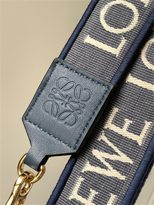 L0ew* anagram strap in jacquard and calfskin