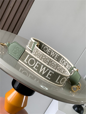 L0ew* anagram strap in jacquard and calfskin