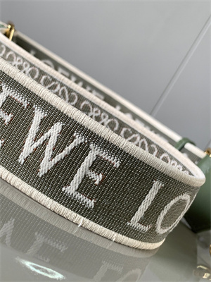 L0ew* anagram strap in jacquard and calfskin