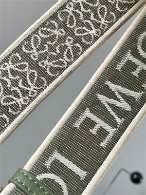 L0ew* anagram strap in jacquard and calfskin