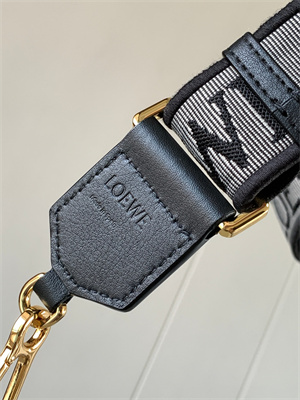 L0ew* anagram strap in jacquard and calfskin