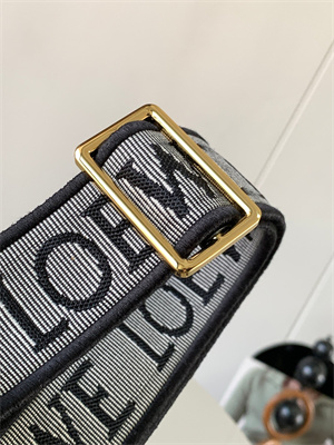 L0ew* anagram strap in jacquard and calfskin