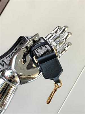 L0ew* anagram strap in jacquard and calfskin