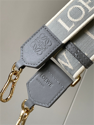 L0ew* anagram strap in jacquard and calfskin