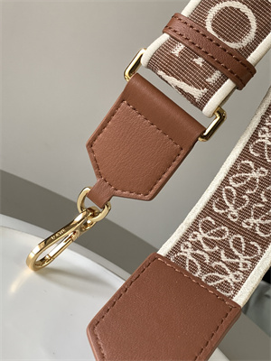 L0ew* anagram strap in jacquard and calfskin