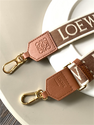 L0ew* anagram strap in jacquard and calfskin