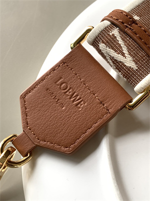 L0ew* anagram strap in jacquard and calfskin