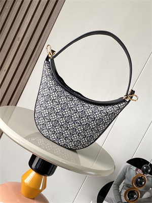 L0ew* luna bag in anagram jacquard and classic calfskin