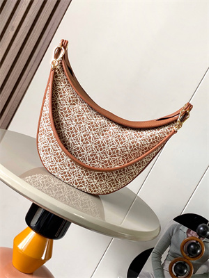 L0ew* luna bag in anagram jacquard and classic calfskin