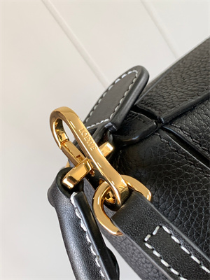 L0ew* mini puzzle bag in soft grained calfskin black