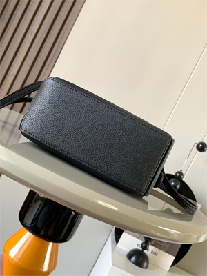 L0ew* mini puzzle bag in soft grained calfskin black