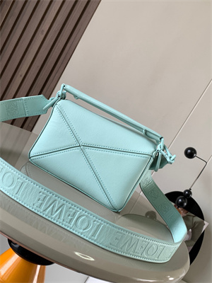 L0ew* mini puzzle bag in soft grained calfskin with wide strap
