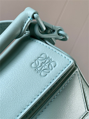 L0ew* mini puzzle bag in soft grained calfskin with wide strap