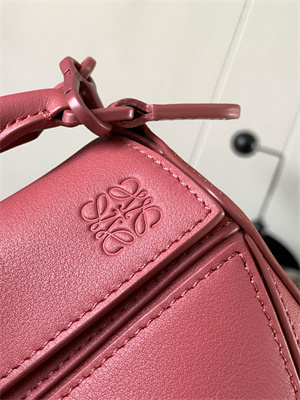 L0ew* mini puzzle bag in soft grained calfskin with wide strap