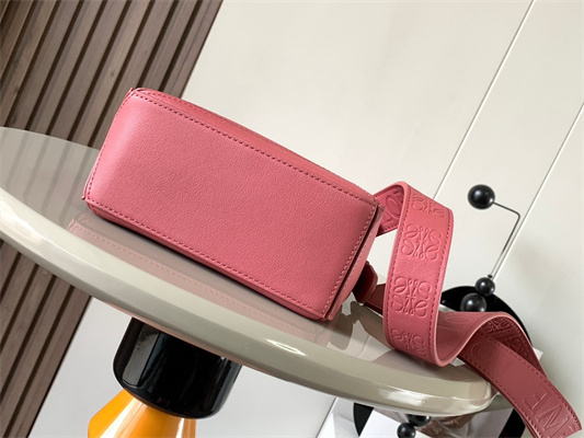 L0ew* mini puzzle bag in soft grained calfskin with wide strap