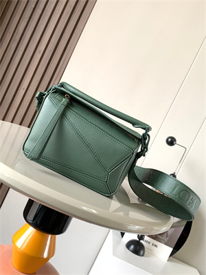 L0ew* mini puzzle bag in soft grained calfskin with wide strap