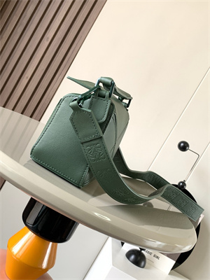 L0ew* mini puzzle bag in soft grained calfskin with wide strap