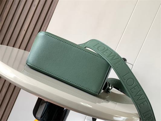 L0ew* mini puzzle bag in soft grained calfskin with wide strap