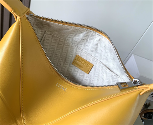 L0ew* puzzle fold wash bag in shiny calfskin