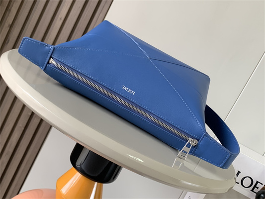 L0ew* puzzle fold wash bag in shiny calfskin