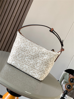 L0ew* cubi bag in anagram jacquard and calfskin