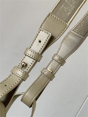 L0ew* compact hammock bag in satin calfskin with jacquard strap