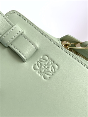 L0ew* compact hammock bag in satin calfskin with jacquard strap