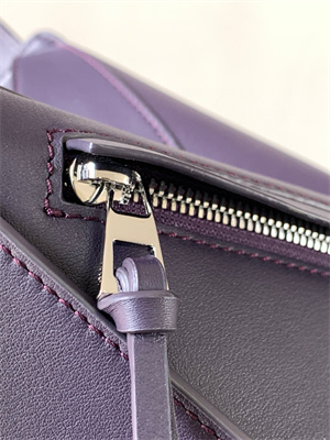 L0ew* compact hammock bag in satin calfskin with jacquard strap