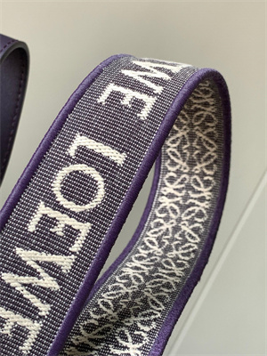 L0ew* compact hammock bag in satin calfskin with jacquard strap