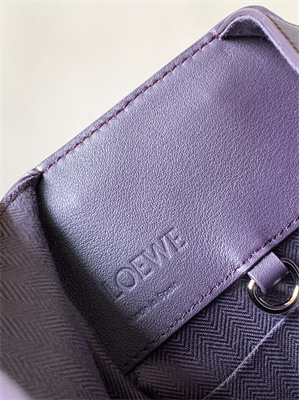 L0ew* compact hammock bag in satin calfskin with jacquard strap