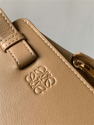 L0ew* compact hammock bag in satin calfskin with jacquard strap