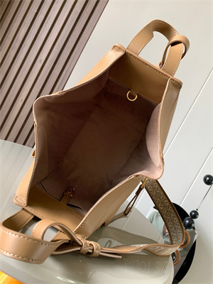 L0ew* compact hammock bag in satin calfskin with jacquard strap