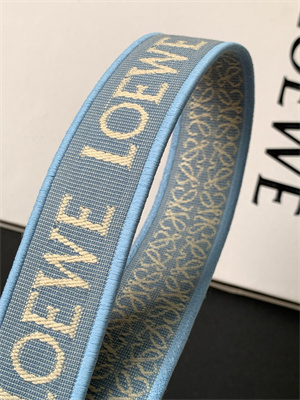 L0ew* compact hammock bag in satin calfskin with jacquard strap