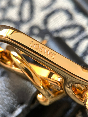 L0ew* amazona 23 bag in anagram jacquard and calfskin black