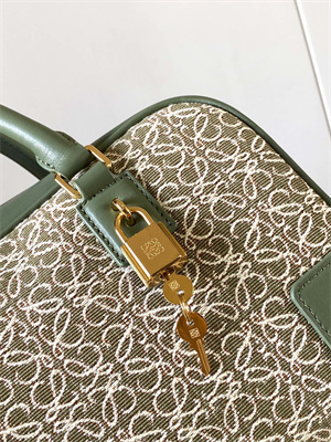L0ew* amazona 23 bag in anagram jacquard and calfskin green