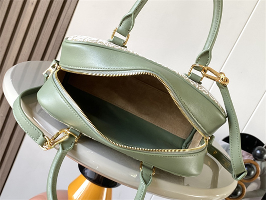L0ew* amazona 23 bag in anagram jacquard and calfskin green