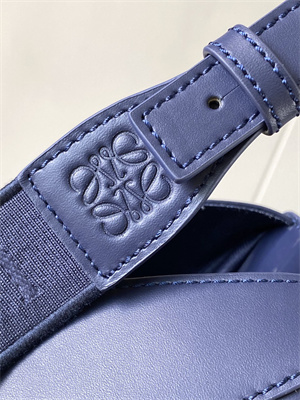 L0ew* compact hammock bag in satin calfskin with jacquard strap