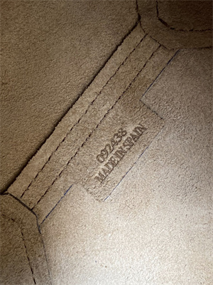 L0ew* mini puzzle fold tote in shinny calfskin anbyss blue