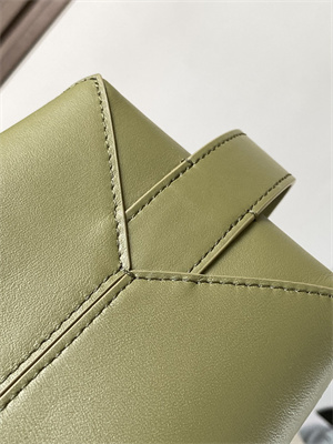 L0ew* puzzle fold wash bag in shinny calfskin