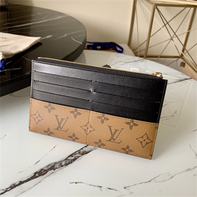 L.V Slim Purse Monogram Reverse Canvas M80390