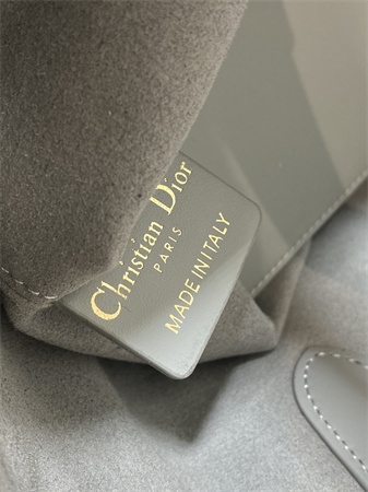 CD Small TOUJOURS BAG Macrocannage Calfskin Stone Grey