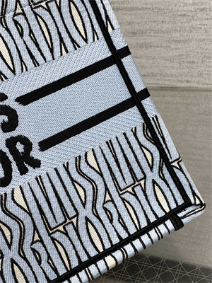 cd miss D*or small book tote allover emb pale blue