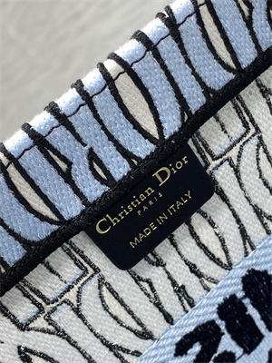 cd miss D*or medium book tote allover emb pale blue