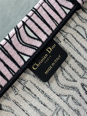 cd miss D*or large book tote allover emb pale pink