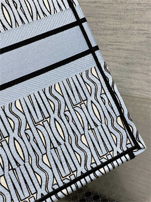 cd miss D*or large book tote allover emb pale blue