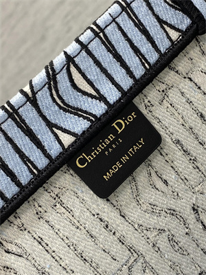 cd miss D*or large book tote allover emb pale blue