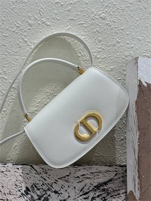 CD Small 30 Montaigne Avenue Top Handle Bag Latte Ribbed Calfskin