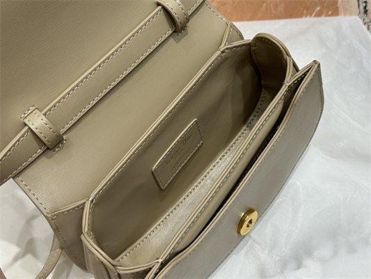 CD Small 30 Montaigne Avenue Top Handle Bag Powder Beige Ribbed Calfskin